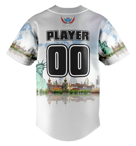 Maillots de baseball et de softball pour adultes de l'équipe des États-Unis, impression numérique, respirant, spandex/coton, séchage rapide, antibactérien, personnalisé pour l'équipe - Product Image 5