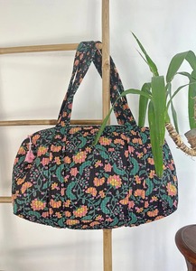 Manufacturer Handmade Quilted Cotton <b>Weekender</b> Travel <b>Bag</b> Eco-Friendly Women's Shoulder Luggage Large Fabric Duffle <b>Bag</b> - Product Image 3