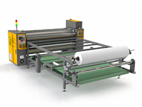 Presse à chaleur rotative fiable de 200 mm avec contrôle numérique, calendrier multifonctionnel pour textiles et vêtements de sport