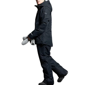 Conjunto de Ropa de Invierno para Hombre, Talla Grande, con Capucha, Calefactable, Cortavientos, Impermeable, Transpirable, con Cremallera, Estampado de Alta Calidad - Product Image 4