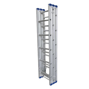 Escalera triple extensible moderna con marco estable de aluminio compacto de tres escalones para tareas domésticas - Product Image 6