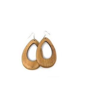 Pendientes de madera personalizados para mujer, juego de pendientes de formas cuadradas geométricas en blanco con sublimación, venta al por mayor - Product Image 4