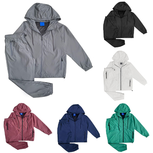 Chándal cortavientos para hombre, conjuntos cortos con cremallera estampada, chaqueta de poliéster y nailon, ropa de temporada de invierno, venta al por mayor, 2026 - Product Image 6