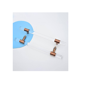 Manija de gabinete de muebles de acrílico y latón manija de acero de gabinete de India simple 2 piezas para gran oferta - Product Image 3