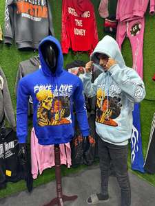 Half Zip Cotton Fleece Hoodies Winter Beaded Front <b>Back</b> or Sleeve Logo DTF Printing Low Prices by Tansy Industry - Product Image 5