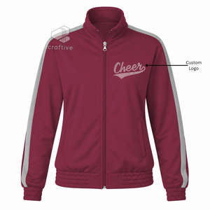 Custom Cheerleader Practice Warm Up Uniform Cheer <b>Rhinestone</b> Team Apparel Full Zip <b>Jacket</b> With Pants For Competition Team - Product Image 6