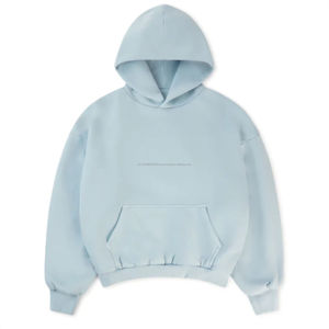 Haute qualité 100% coton vêtements pour hommes pull à capuche sweats poids lourd Streetwear ample surdimensionné sweat à capuche blanc - Product Image 2