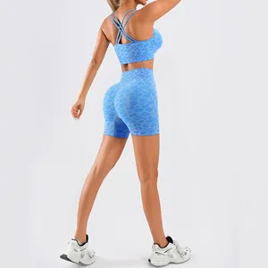 ชุดโยคะพิมพ์ลายเสือดาวก้นสีพีชวิ่งออกกำลังกายโยคะออกกำลังกายเอวสูงกระชับหน้าท้องกระชับแน่นแห้งเร็วฟิตเนส - Product Image 5