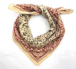 Bandana en coton biologique imprimé à la main avec motif paisley - Product Image 4