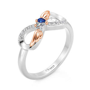 แหวนแฟชั่น Jeulia Infinite Angle Wings แบบกำหนดเองได้สองอัญมณีประจำเดือนเกิด - Product Image 3
