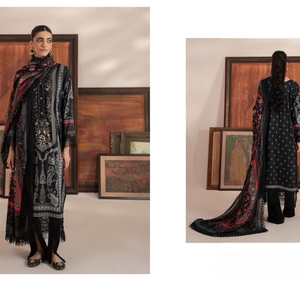 2025 Mausummery colección de lino de invierno Vol 02 descuento stock lote de 3 piezas de lino Doria impreso Digital para fiestas - Product Image 4