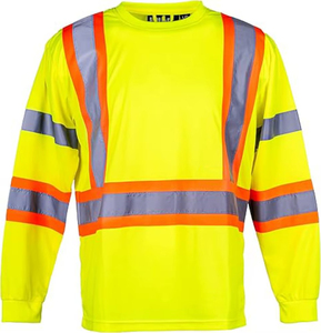 Camisas de Trabajo para Hombre 100% Poliéster, Logotipo Personalizado Impreso, Alta Visibilidad, Tallas Grandes, Reflectantes, Transpirables, de Secado Rápido - Product Image 1