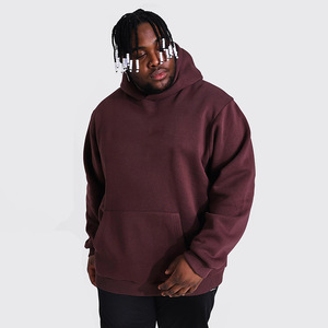 Sudadera con capucha de gran tamaño con logotipo personalizado Sudaderas con capucha de talla grande lisas en blanco Sudaderas con capucha de gran tamaño sin cordón para hombres - Product Image 4