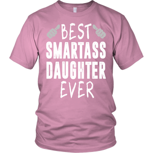 เสื้อยืดผู้ชายพิมพ์ลายตัวอักษร "Smartass Daughter" ทรงเข้ารูป แขนสั้น ผ้าฝ้ายลำลอง แฟชั่นฤดูร้อน ขายส่ง - Product Image 5