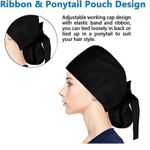 Gorros Quirúrgicos de Punto de Alta Calidad, Gorros Médicos para Mujeres y Hombres, Resistentes al Blanqueo con Cloro, Gorros Bouffant para Hospitales, Médicos y Enfermeras - Product Image 6