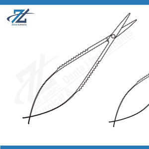 Ciseaux Castroviejo de haute qualité, 102 mm de long, courbés, en acier chirurgical inoxydable, instruments manuels certifiés CE, fabricant - Product Image 2
