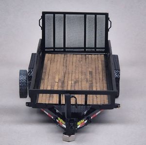 Remolque de plataforma telescópica de 7x14 pies, remolque de doble eje para transporte agrícola y utilidades - Product Image 3