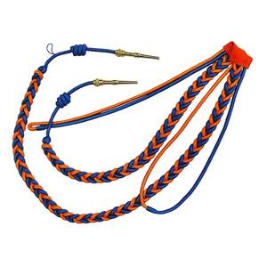 Aiguillette en polyester argent mat classique de style colombien, équipement de défense personnelle ornemental - Product Image 5