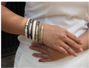 ชุดกำไลข้อมือเขาควายธรรมชาติสร้อยข้อมือสไตล์สัตว์ขัดเงาพร้อมหินอาเกตราคาถูก - Product Image 2