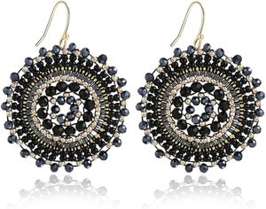 Nuevos pendientes coloridos de cuentas de verano para mujer, Pendientes colgantes de cristal con cristales, pendientes bohemios, pendientes llamativos para mujer - Product Image 4