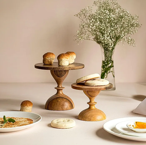 ไม้อะคาเซียไม้สำหรับวางเค้กที่ทำด้วยมือที่ตั้งโชว์เค้กไม้อะคาเซียสำหรับงานเลี้ยงงานแต่งงานงานตามสั่ง - Product Image 5