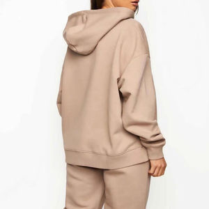 Mujeres de alta calidad de algodón de gran tamaño personalizado Sweatsuit ligero en blanco personalizado pantalones de chándal y Sudadera con capucha conjuntos al por mayor - Product Image 3