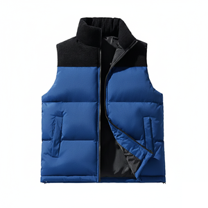 Gilet matelassé coupe-vent pour homme, décontracté, sans manches, chaud, col montant, plusieurs poches, OEM, veste d'hiver de qualité supérieure pour l'extérieur - Product Image 4
