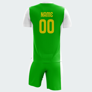 ชุดเสื้อและกางเกงฟุตบอลพิมพ์ลายโพลีเอสเตอร์ 100% แบบระเหิดสี แห้งเร็ว ระบายอากาศได้ดี รับผลิตตามแบบ OEM พร้อมสกรีนชื่อทีม - Product Image 5