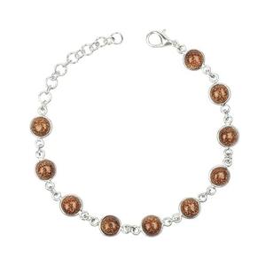 Best Quality Solid 925 Sterling Silver Sunstone Gemstone Handmade Fine Silver <b>Girls</b> <b>Bracelet</b> Jewelry Sterling Silver Jewelry - Product Image 1