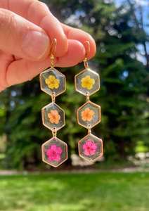 Handcrafted <b>Resin</b> Stud Earrings Collection | Traditional Vintage Style | Fashion Jewelry for Women Girls | Wedding Party - Product Image 3