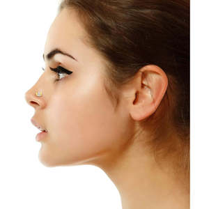18K Gold Plated Vintage Moissanite <b>Nose</b> <b>Pin</b> for Women Wedding Engagement Gift - Product Image 2