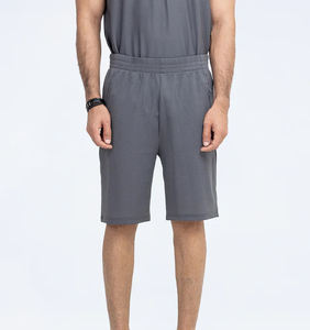 Shorts pour hommes à taille élastique, motif quadrillé tendance, avec poche zippée, pour la salle de sport, la course à pied, le jogging, motif uni, service OEM - Product Image 2