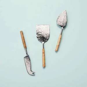 Ensemble de couverts en rotin martelé en acier inoxydable avec ustensiles en acier inoxydable pour la maison et le restaurant - Product Image 1