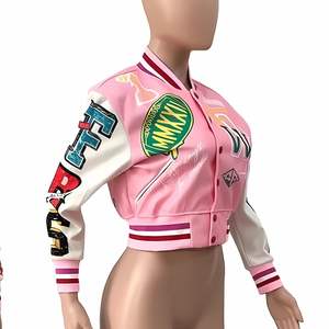 Chaqueta de béisbol universitaria con bordado de chenilla de lana personalizada, chaqueta universitaria informal abullonada para hombres y mujeres, patrón de lona del fabricante - Product Image 2