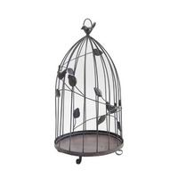 Cage à oiseaux élégante en métal faite à la main, durable, en fer, suspendue, écologique, réglable, décorative pour jardin extérieur
