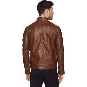 Veste de baseball en cuir PU à manches longues brodée en jacquard pour homme, automne-hiver, avec veste en cuir de vache pour homme - Product Image 2