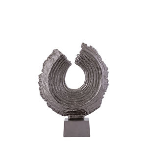 Sculpture de statue ronde en aluminium bronze moderne, ornement de table à base haute pour chambre à coucher et salon, objet décoratif pour la maison - Product Image 4