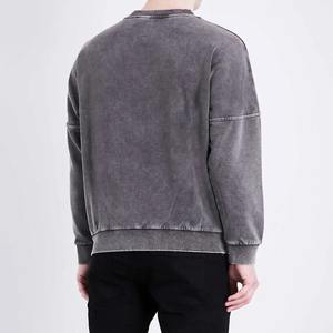 Sweats-shirts en coton de coupe surdimensionnée Pull en éponge française polaire personnalisé Pull à col rond unisexe délavé à l'acide - Product Image 2