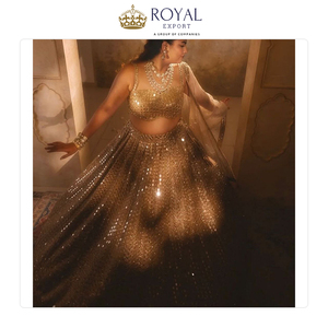 Lehenga choli ชุดแต่งงานสไตล์ดั้งเดิมผ้าไหมพร้อมงานปักสำหรับผู้หญิง - Product Image 6