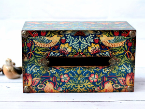 Portapañuelos de Madera Cuadrado Tradebyd, Esmaltado, Impreso, Ecológico, Premium, Hecho a Mano, para Decoración de Mesa - Product Image 5