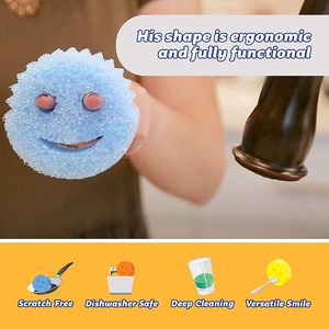 Lot de 8 éponges Scrub Daddy, couleurs variées, sans rayures, éponges à vaisselle multi-usages, mousse polymère sans BPA, anti-taches et anti-odeurs - Product Image 2