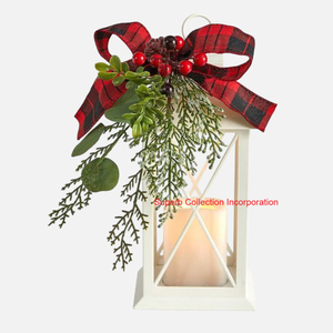 Vente en gros de lanterne de Noël rouge en métal lanterne en fer de la plus grande qualité bougeoir suspendu pour lanterne de décoration intérieure - Product Image 6