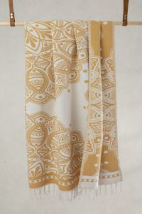 Serviette de plage et couverture XL en coton biologique turc 100% jacquard, lavable en machine, super douce, ultra absorbante - Product Image 3