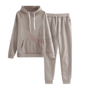 Sudadera con capucha transpirable de talla grande personalizada para mujer, pantalones de chándal con estampado largo, chándal a juego de invierno sólido, ropa de calle para - Product Image 5