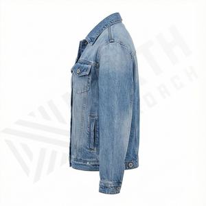 Chaqueta Vaquera Regular para Hombre, Manga Larga, Transpirable, con Botones en el Dobladillo, Chaquetas Vaqueras Casuales, Abrigo de Moda Urbana de Invierno, Personalizable - Product Image 3