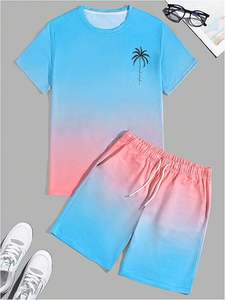 ชุดกางเกงขาสั้นผ้าทอสีพื้นสำหรับผู้ชายแฟชั่นใหม่ล่าสุดสำหรับฤดูหนาวเสื้อผ้าแนวสตรีทไซส์ใหญ่พิเศษพร้อมผ้าพิมพ์ลาย - Product Image 3