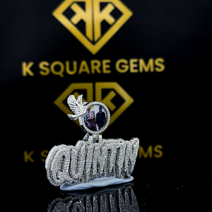 Colgante de letras de Plata de Ley 925 personalizado, personaliza tu estilo con diamantes Moissanite adornados con estrellas, abalorios únicos - Product Image 5