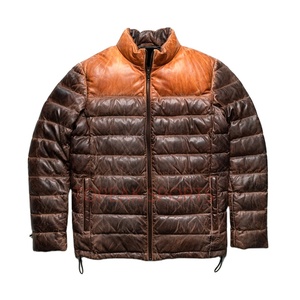 2026 OEM Hot Selling Custom-Made Two-Tone Leather <b>Jacket</b> For Men's 100%High Quality Wholesale Price Bomber Fashion <b>Heated</b> <b>Jacket</b> - Product Image 1