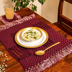 Polyester Hesse Café Table À Manger Chemin De Mariage Décor Jute Toile De Jute Chemin De Table En Gros Sac Géométrique Brodé OEM GUA - Product Image 1