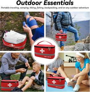 Essential First Aid Storage <b>Bag</b> Polyester Vintage Portable Pouch for Outdoor Travel Car Camping Hiking and Home Use - Product Image 6